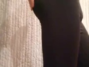 Wearing yoga pants
