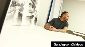 Sa Jay's Boss Babe Fucks Horny Latino for a Paycheck - Busty Interracial Action!
