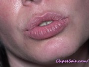 Wet Lip Gloss on My Mouth