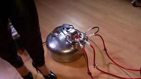 Punished with serious kit and under the hooded dryer