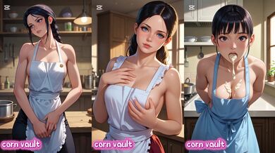 Hentai Girl Cooking in Just an Apron, Hentai AI Wife Teases You in the Kitchen