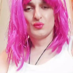 Czech crossdresser Barbara White CAM show