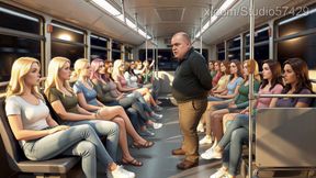 Shoe Pervert Licks Women's Shoes on a Crowded Bus