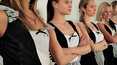 6 Girls Orgy Sexfight For The Alpha Female Maid