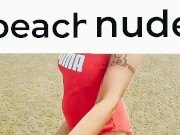 COMPILATION OUTSIDE NUDE BEACH COSPLAY EBONY'S