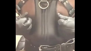BBC Latex Tight Tit Exposing Singlet Nipple Play Edging Cum