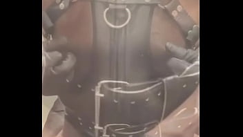 BBC Latex Tight Tit Exposing Singlet Nipple Play Edging Cum