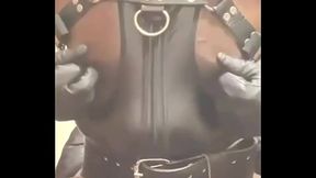 BBC Latex Tight Tit Exposing Singlet Nipple Play Edging Cum
