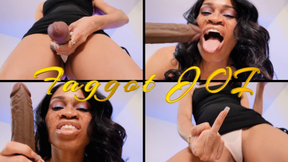 Faggot JOI- Ebony Femdom Goddess Rosie Reed Faggot Make Me Bi Humiliation Jerk Off Instruction
