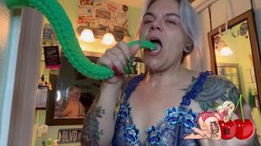 Throat Goat Training with My New Long Fetish Toy