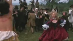 Marina Sirtis and her flashing time outdoors during some vintage era