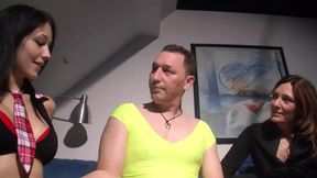 Meli Fucks in a Threesome on the Love Swing