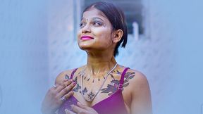 Sister-in-law is taking a bath in the bathroom alone when the brother-in-law comes and both of them start having sex in the bathroom.