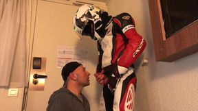 Amazing fetish submission for Jess and straight motorbiker