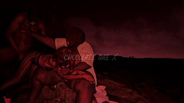 * NIGHTMARE ON HALLOWEEN!!! DADDY SHARING D WIT 2 OTHA BITCHES IN THE GRAVEYARD!!! AHHH!!!