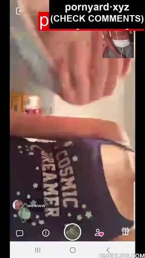 Homemade webcam teen self-suck and tease