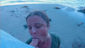 stepson cheats with stepmom on the beach