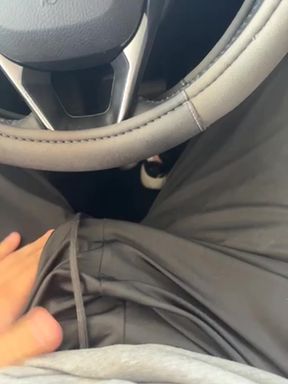 Hot solo babe enjoys her car's horn