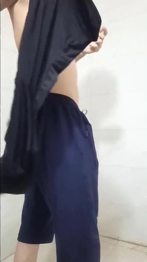 ASMR - Washing and skin routine of butt in the bathroom and showing the anus   Clip 1