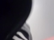 Jacking off and cumming with my pants down to my ankles at the Chicago airport bathroom