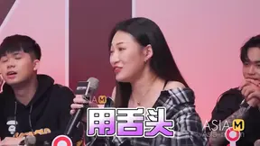 Asian babe teases in study room before getting banged