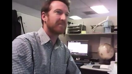 dad strokes cock at the office 3