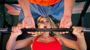 Milf Andi Avalon sits legs down &mdash;  spreads 'em &mdash;  rides trainer's face like a dirty throne