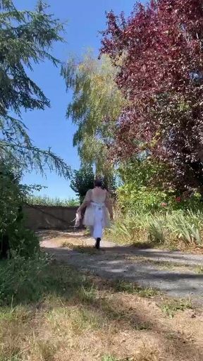 In a babydoll outfit for the day