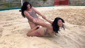 Shak vs Candy Beach Volleyball Catfight – Face Sitting, Hair Pulling, One Ultimate Winner
