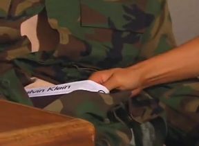 Hot army threesome
