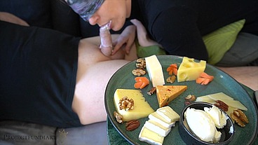 cheese fetish blowjob with saliva