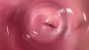 Mia's hot pussy spreads wide and creamy for internal camera