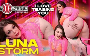 Curvy BBW teases herself in sexy outfit, toys and bounces ass