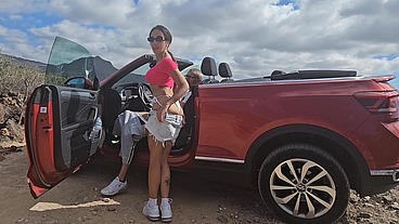 Hot Brunette Gets Fucked In My Convertible