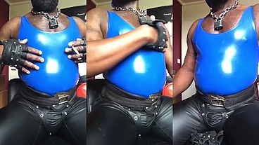 Latex PVC Attired Smoke & Tit Play