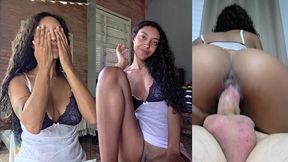 nati roza no interior tomando cafe da manha, toma leitinho do seu patrao