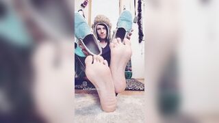 Punk fellow Flashes off soles for Instagram