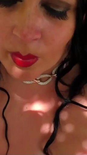 BBW in a Super Hot Red Latex Outfit.