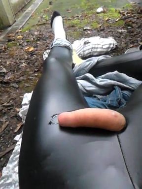 Pretty wet vinyl pants 😅