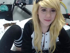 Curly Blonde Teen Records Solo Dildo Masturbation More at