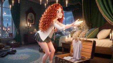 Slim Curly Ginger Girl In Magical 3D University One Week Erotic Role Play