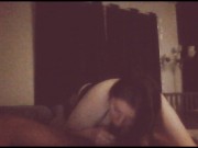 wifey sitting on my face watching herself suck my dick