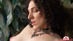 CANADA TGIRL Canadian Trans Model Teases Big Natural Tits in Solo Session