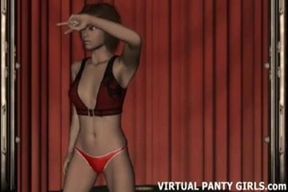 Watch your 3d virtual girl dancing in a sleazy strip club