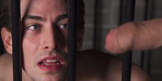 Inked top is going to fuck up his imprisoned slut