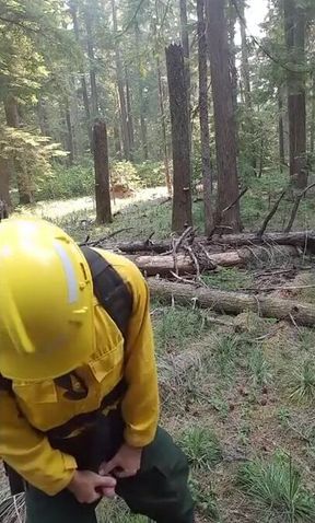 Wildfire Worker's Outdoor Masturbation Solo
