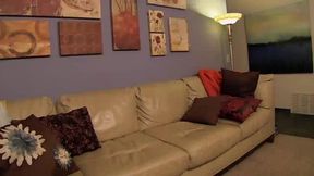 pantyhose stealing gets a footjob. alexis grace taboo handjobs