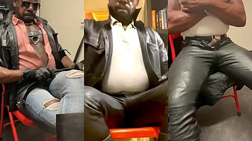 Tight Leather & Denim Dom Dad Smoke Cum Scenes