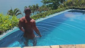 naked in the pool