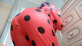 hot ladybug cosplay with nice ass and tits